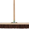Straatbezem natuurvezel 60cm met steel ~