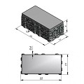 Flex Fusion Gris Naturel 22x11x8 cm. 4 mm. nok 1/1 facet ~