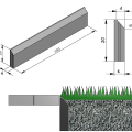 Opsluitband SansVue antraciet-zwart 100x20x6 cm. ~