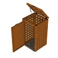 Kliko ombouw 120 ltr - 1 stuk CorTen met klep ~