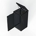 Kliko ombouw 120 ltr - 1 stuk grafiet zwart met klep ~