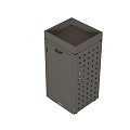 Kliko ombouw 120 ltr - 1 stuk taupe met tuinbak ~