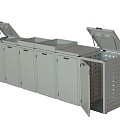 Kliko ombouw 240 ltr - 1 stuk taupe met klep ~