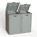 Kliko ombouw 240 ltr - 1 stuk taupe met klep ~