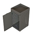 Kliko ombouw 240 ltr - 1 stuk taupe met tuinbak ~