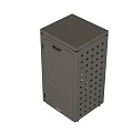 Kliko ombouw 240 ltr - 1 stuk taupe met vaste deksel ~