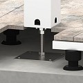 In hoogte verstelbare voetplaat voor Pergola wit ~