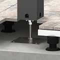 In hoogte verstelbare voetplaat voor Pergola donkergrijs metallic ~