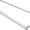 Zwembadrand recht Cronos Crema 120x31,5x1,4 cm. Antislip ~