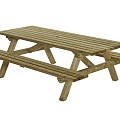 Picknicktafel geïmpregneerd, metalen frame, 200x160 cm ~