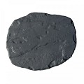 Stapsteen gerecycleerd kunststof 30x37x3.5 cm zwart ~