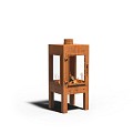 Digna tuinhaard 50x50x110 cm. CorTen ~