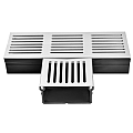U-Drain afvoergoot WaterWijs 5-10-T T-koppelstuk zilver ~
