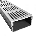 U-Drain afvoergoot WaterWijs 5-10/200 cm zilver ~