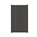 NTW Premium deur met alu frame verticaal Triple Silver Gray 97x186 cm. ~