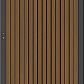 NTW Premium deur met alu frame verticaal Triple Teak/zwart 97x186 cm. ~