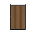 NTW Premium deur met alu frame verticaal Triple Teak 97x186 cm. ~