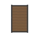NTW Premium deur met alu frame horizontaal Teak 97x186 cm. ~