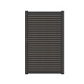 NTW Premium deur met alu frame horizontaal Triple Silver Gray 97x186 cm. ~