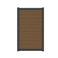 NTW Premium deur met alu frame horizontaal Triple Teak 97x186 cm. ~