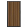 NTW deur met alu frame verticaal Triple Teak/zwart 100x195 cm. ~