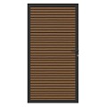 NTW deur met alu frame horizontaal Triple Teak/zwart 100x195 cm. ~