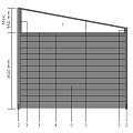 Verasol zelfbouw alu zijwand 3000 mm. met polycarbonaat spie 5 standaard kleuren ~