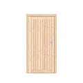 Vuren dichte enkele deur Prestige 108x209 cm. linksdraaiend scharnieren RVS beslag onbehandeld. ~
