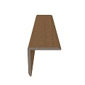 NTW HKC hoekprofiel 5,5x5,5x300 cm. Teak ~