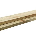 Midden-Europees vuren fijnbezaagde plank 1,9x14,5x200 cm. groen geïmpregneerd. ~