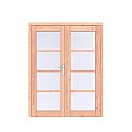 Douglas Volglas dubbele deur Prestige 168x209 cm. scharnieren RVS beslag onbehandeld. ~