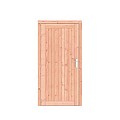 Douglas dichte enkele deur Prestige 108x209 cm. linksdraaiend scharnieren RVS beslag kleurloos geimpregneerd. ~