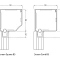 SunMaster Screen Square 85/100 draaistang bediening (HxB) 100x100 cm. ~