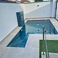 Zwembadrand recht Petra Gris 120x31,5x1,4 cm. Antislip ~