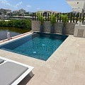 Zwembadrand recht Urban Beige 120x31,5x1,4 cm. Antislip ~