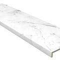 Zwembadrand recht Marble Carrara Blanco 120x31,5x1,4 cm. Antislip ~