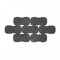 Betonkeien 22x11x10 cm Zwart waterpasserend - Rollmops stapeling - Benor ~