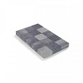 Kassei in-Line getrommeld 15x15x6 Grijs-Zwart ~