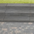 Traptrede 100x35x15 Indus black kleurecht facet ~