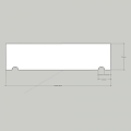 Muurafdekband vlak glad zwart 100x27x5 cm. ~