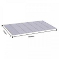 Pext Polycarbonaat Dakpakket - 5060x4000 muuraanbouw - blank aluminium - excl. glas ~