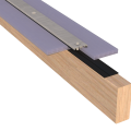 Pext Polycarbonaat Dakpakket - 5060x4000 muuraanbouw - blank aluminium - excl. glas ~