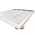 Pext Polycarbonaat Dakpakket - 5060x3500 muuraanbouw - wit - excl. glas ~