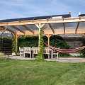 Pext Veranda Douglas - 8060x3500 vrijstaand - staanders 14x14 cm - blank aluminium - polycarbonaat helder ~