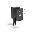 Connection post Aluminium 198x173x677 mm.