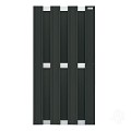 WPC-antraciet FSC tuinscherm "Design" recht 7L 13mm met alu liggers 39x900x1800mm bc ~