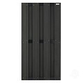 WPC-antraciet FSC tuinscherm "Design" recht 7L 13mm met alu-antra liggers 39x900x1800mm bc ~