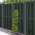 WPC-antraciet FSC tuinscherm "Design" recht 7L 13mm met alu-antra liggers 39x900x1800mm bc ~