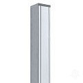 Aluminium paal met kap 68x68x1860mm met houten kern 1840mm bc ~