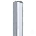 Aluminium paal met kap 88x88x1860mm met houten kern 1840mm bc ~